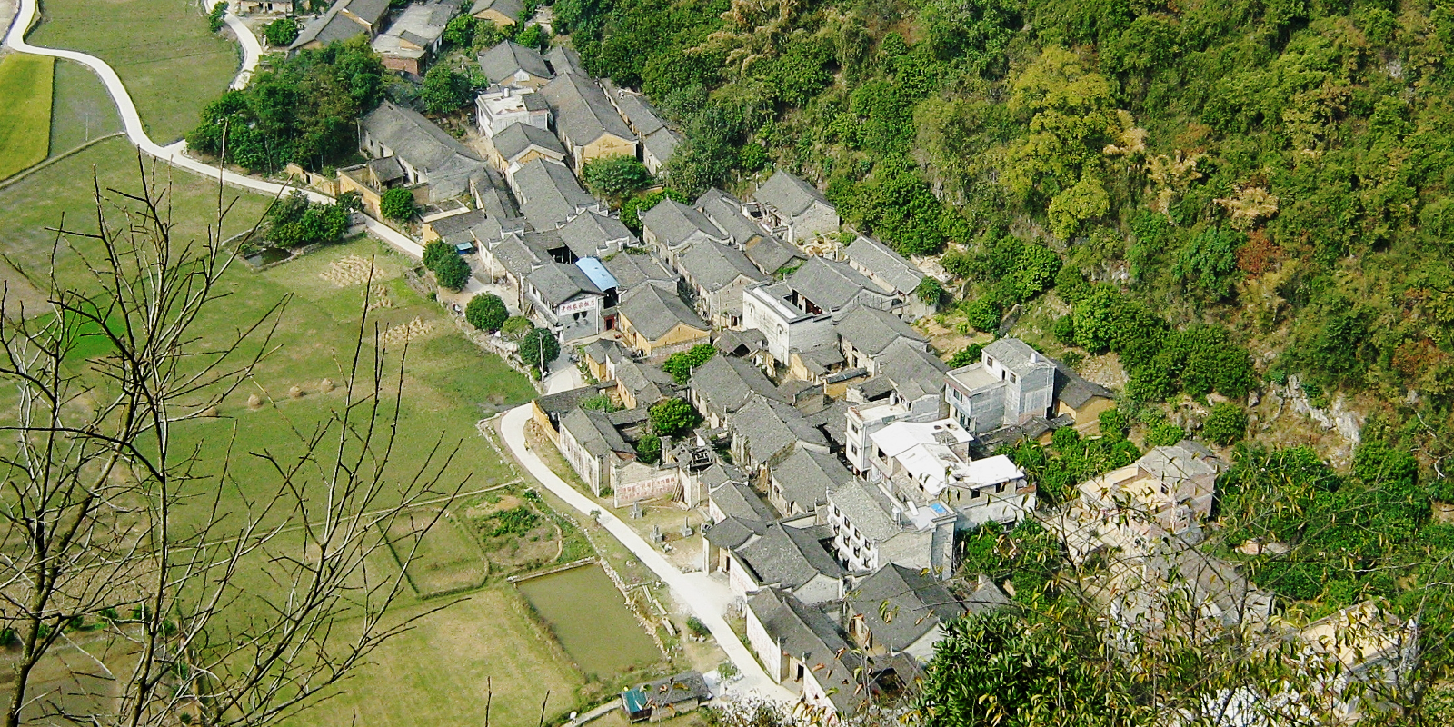 Jiuxian village birdseye view